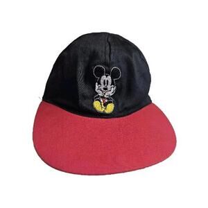 Mickey Mouse Baseball hat Elastic Band TODDLER  Brim Black